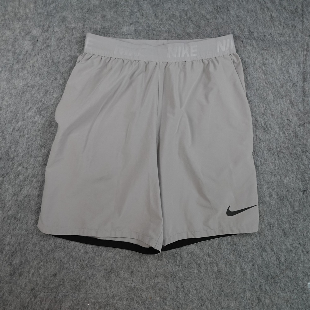 Nike Shorts Mens Medium Gray Flex Training Gym Workout Running 886371-027 Sport